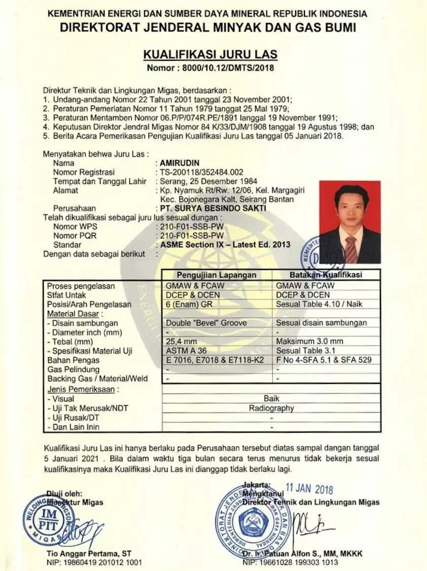 Sertifikasi kompetensi PT. Nofal Berkah Jaya 3